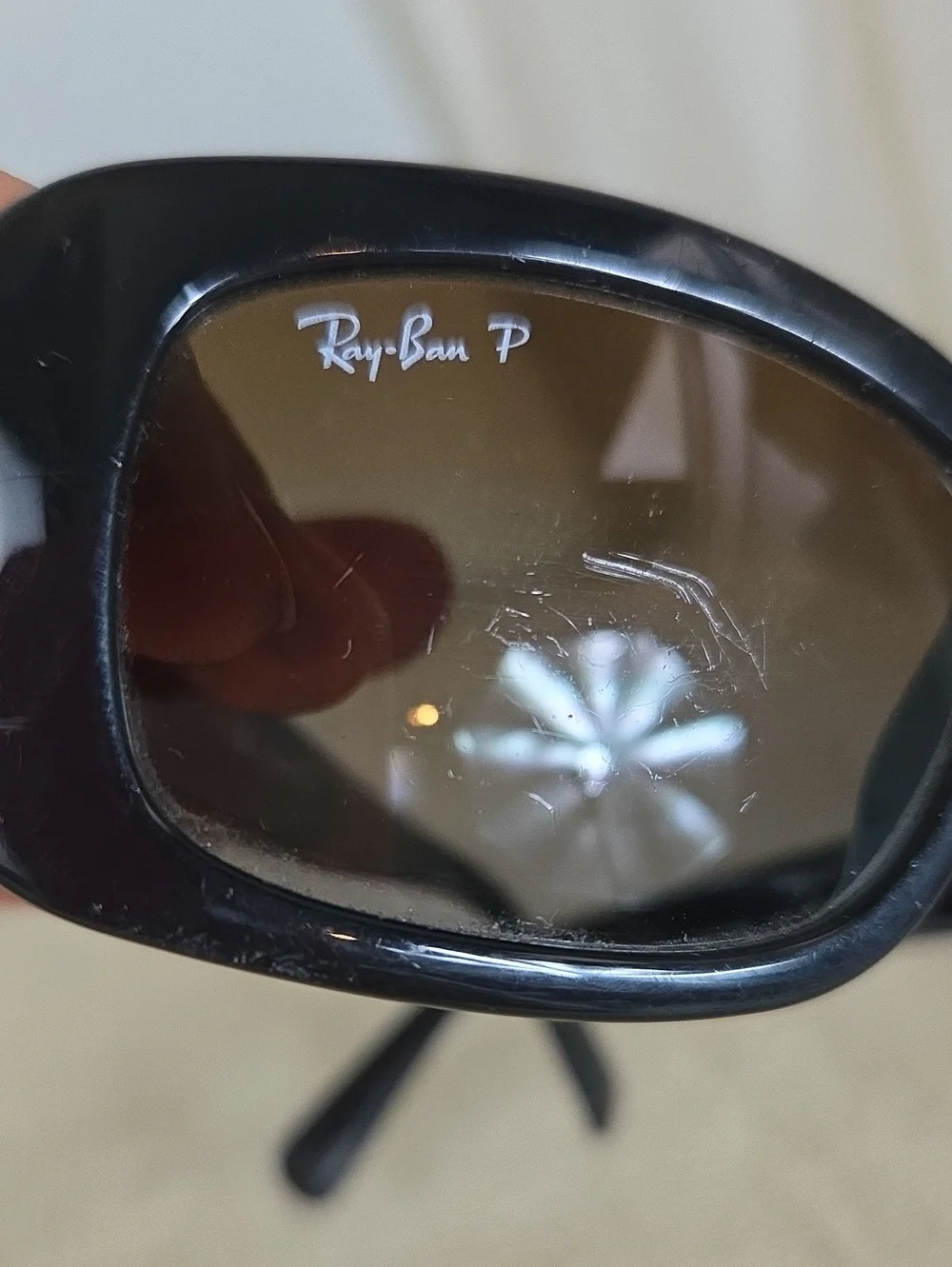Ray-Ban 4122 Retro Black Polarized Small Rectangle Sunglasses
